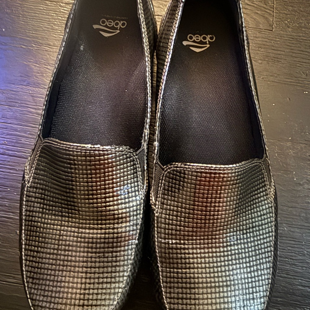 Abeo Black Textured Women’s Loafers‎ size 9.5 old money timeless  career chic